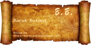 Barok Botond névjegykártya